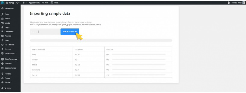 import data